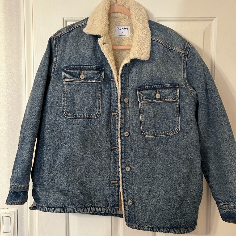 Old Navy denim Sherpa jacket